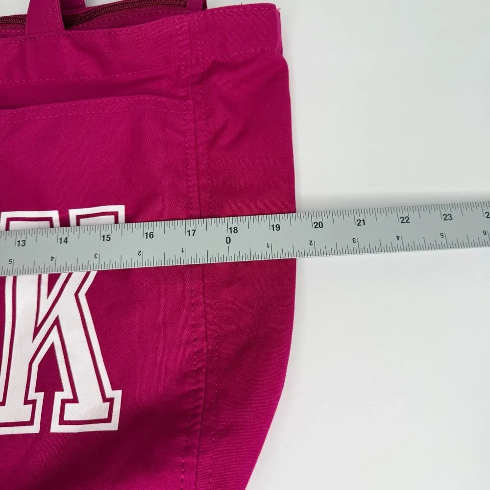 PINK Victoria's Secret Tote Bag magenta color. - Picture 7 of 8